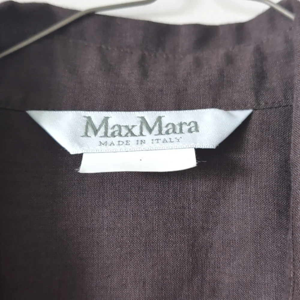 MaxMara Brown Linen Dress size 10 - Picture 2 of 2